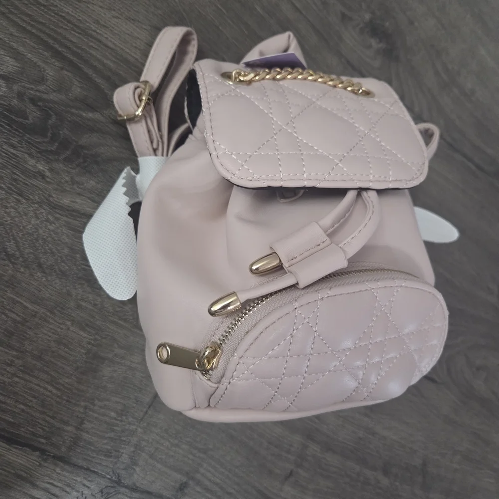Claire's Mauve Pink Quilted Small Backpack From Claires NWT